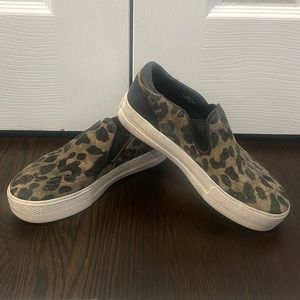 ASH Jungle Leopard print slip on platform sneakers